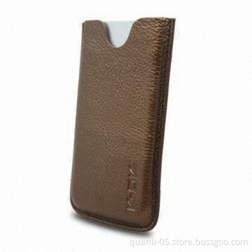 Case for iPhone 4, with Magnetic Button, Made of Leather/PU